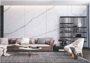 Snow Flake Calacatta Artificial Sintered Slabs/Tiles