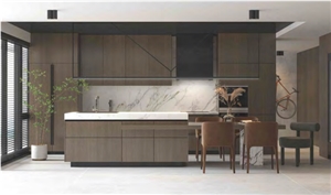 Straight Grain Ebony Artificial Stone Slab, Sintered Stone