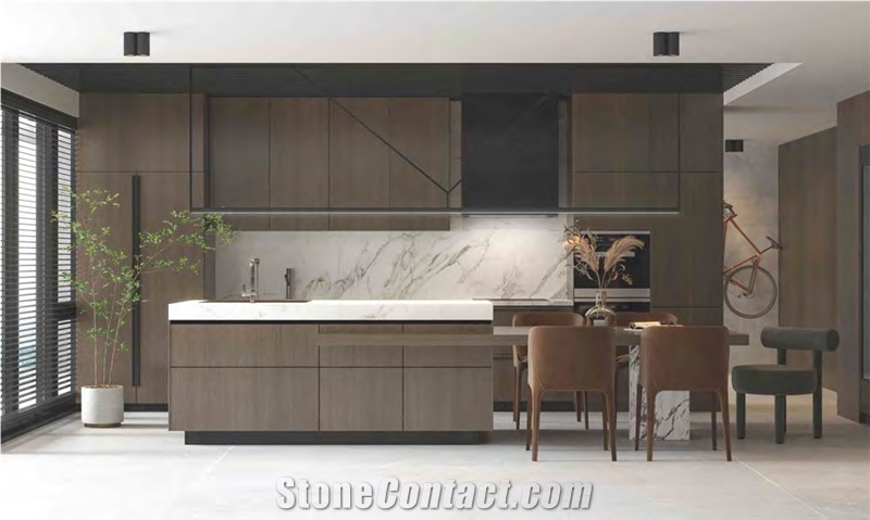 STRAIGHT GRAIN EBONY WOODEN LOOK SINTERED STONE PANELS TILES