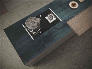TITANIUM BLUE SINTERED STONE SURFACE COUNTERTOP