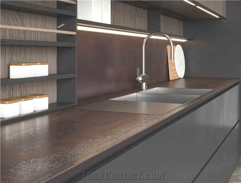 TITANIUM BROWN SINTERED STONE COUNTERTOPS