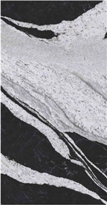 VERSACE SENIOR BLACK, Artificial Stone Slab, Sintered Stone VERSACE SENIOR BLACK, Artificial Stone Slab, Sintered Stone