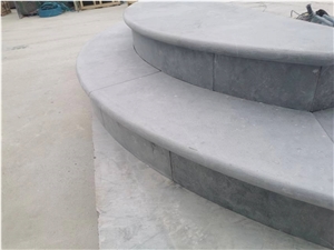 Blue Limestone Honed Flamed Arc Steps Stairs Risers