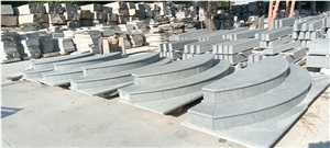Blue Limestone Honed Flamed Arc Steps Stairs Risers