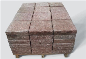 Red Granite Garden Pillar, Palisade