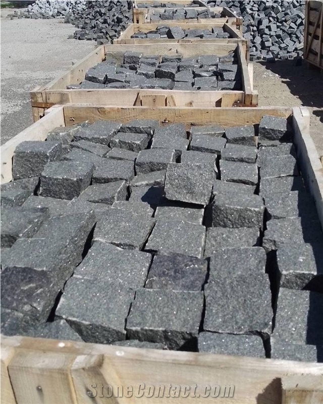 Black Gabbro Cobblestone, Cubes,Paving Stone,Cube Stone,Cobble Stone