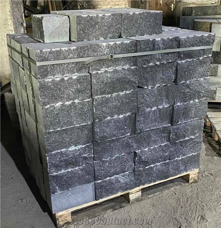 Gabbro Wall Stone Bricks, Antik Nero Gabbro Masonry Stone