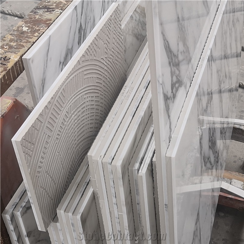 Abrabescato Marble Backed Composite Stone Tile For Outdoor Wall