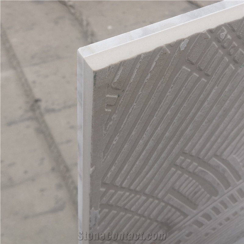 Abrabescato Marble Backed Composite Stone Tile For Outdoor Wall