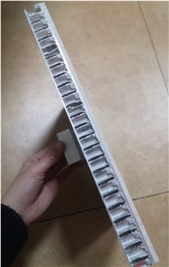 Aluminium Honeycomb Backed White Marble Outdoor Cladding