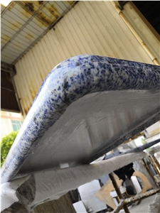 Azul Bahia Granite Backed Honeycomb Panels For Bar Top