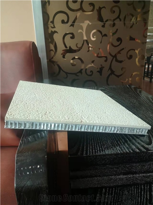 Beige Travertine Honeycomb Stone Panel Slabs