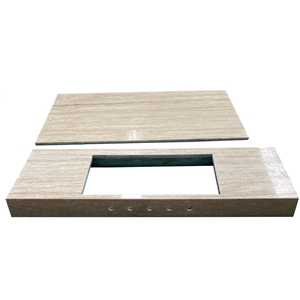 Beige Travertine Lightweight Backed Aluminum Honeycomb Panel