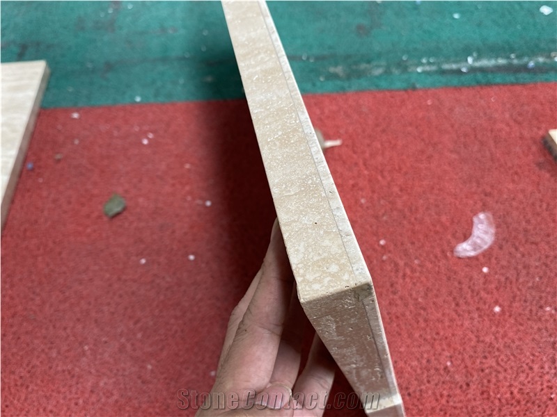Beige Travertine Lightweight Granite Backed Honeycomb Panels