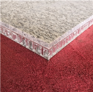 Cloud Silk White Grain Granite Backed Honeycomb Panels