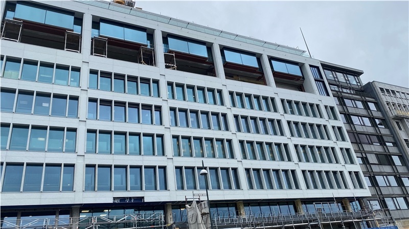 Ice Green Granite Backed Honeycomb Panels For Pillar
