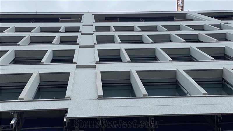 Ice Green Granite Backed Honeycomb Panels For Pillar