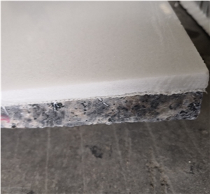 Lincoln White Marble Backed Granite Composite Stone