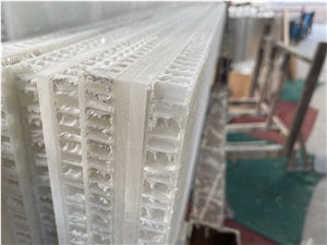 Translucent Plastic Honeycomb Panel Backed White Onyx