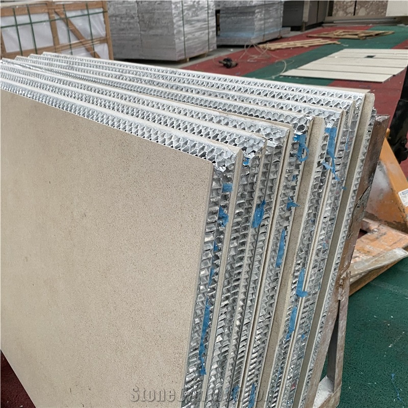 Travertine Backed Aluminum Honeycomb Panel