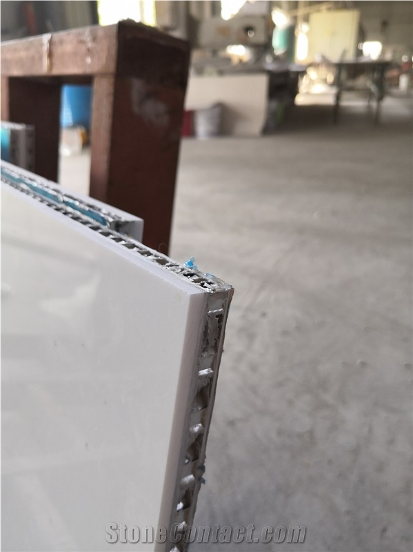 White Artificial Stone Backed Honeycomb Panels For Outdoor