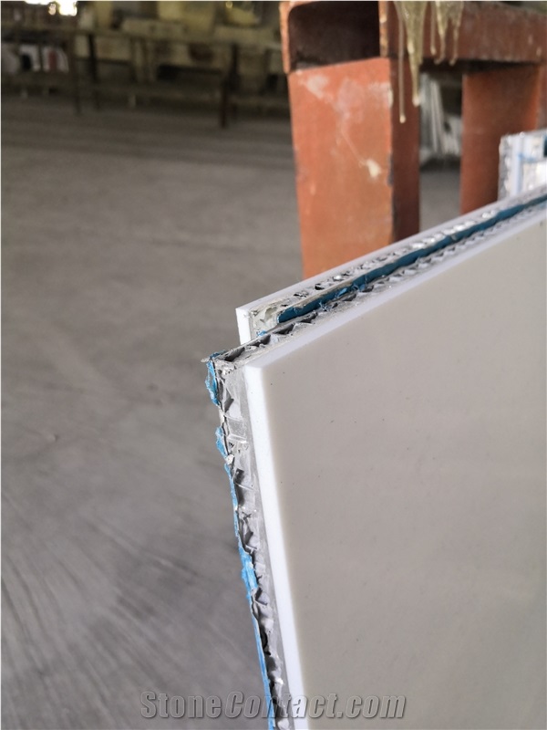 White Artificial Stone Backed Honeycomb Panels For Outdoor