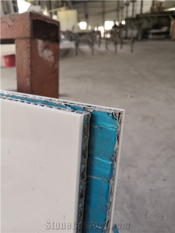 White Artificial Stone Backed Honeycomb Panels For Outdoor