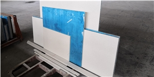 White Quartz Backed Aluminum Honeycomb Panels