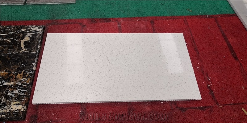 White Quartz Backed Aluminum Honeycomb Panels