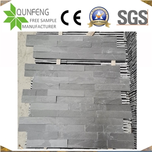 China Natural Black Split Face Slate Cheap Stack Stone