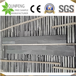 China Natural Black Split Face Slate Cheap Stack Stone