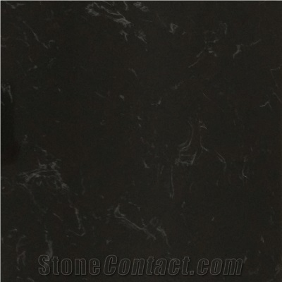 China Artificial Marble Peirce Black Polished Slab