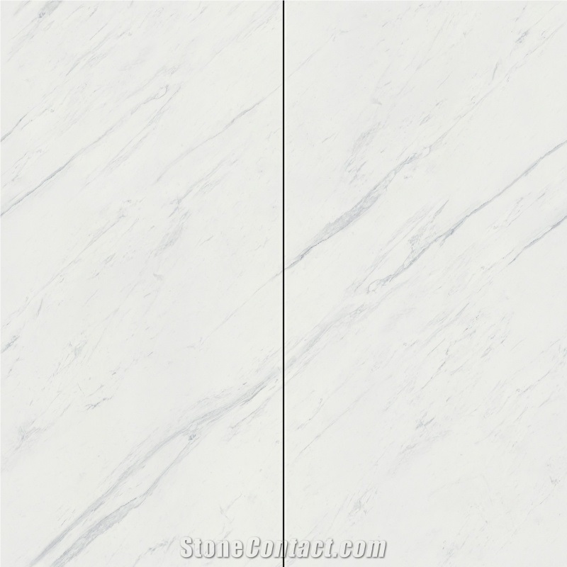 China Honed Platina White Sintered Stone Polished Slab