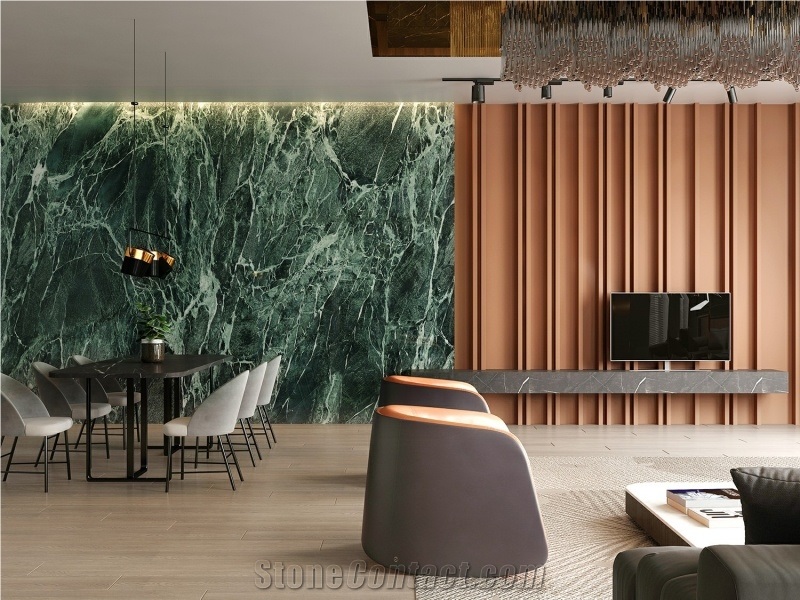 China Sintered Stone Prada Green Polished Slab