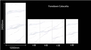 Foredawn Calacatta Sintered Stone Slab With Elegant Sharp