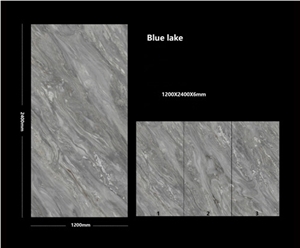 High Quality Blue Lake Sintered Stone Polished Slab High Quality Blue Lake Sintered Stone Polished Slab