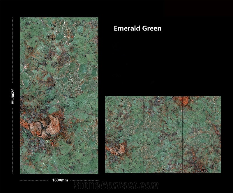 Highly Polished Emerald Green Sintered Stone Slab