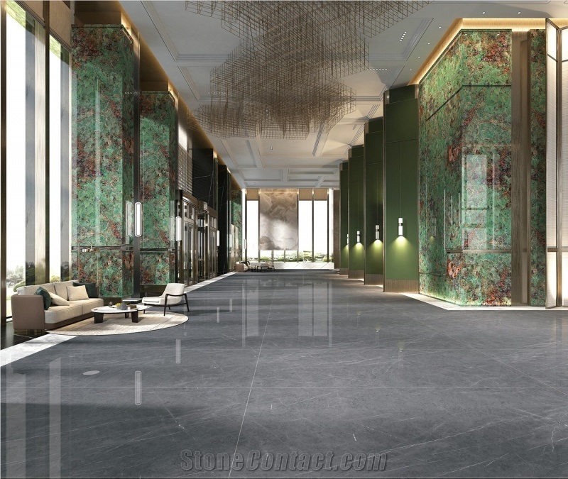 Highly Polished Emerald Green Sintered Stone Slab