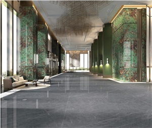 Highly Polished Emerald Green Sintered Stone Slab