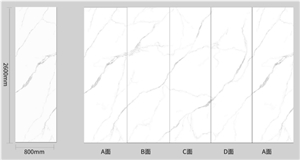 Quality Assured Calacatta White Sintered Stone Slab