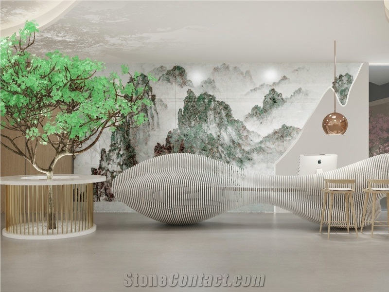 Reliable Quality Green Scene Sintered Stone Slab