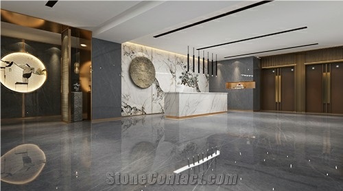 Sintered Stone AURORA Light Grey Polished Slab