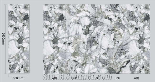 Sintered Stone Cold Emerald Durable In Use Polished Slab
