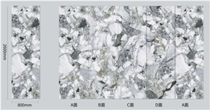 Sintered Stone Cold Emerald Durable In Use Polished Slab