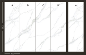 Sintered Stone Imperial Calacatta White Polished Slab