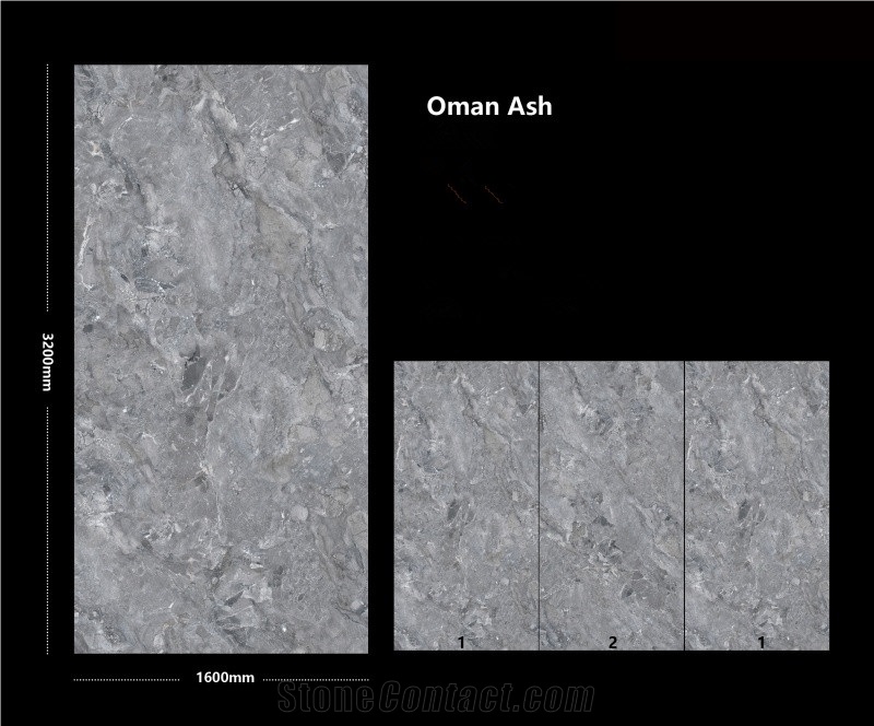 Sintered Stone Oman Ash Polished Slab With Good Price
