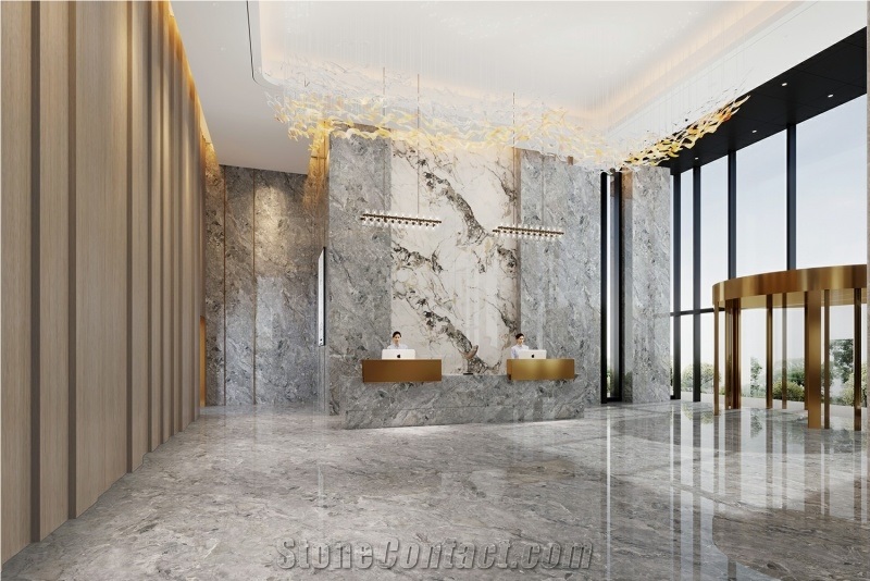 Sintered Stone Oman Ash Polished Slab With Good Price