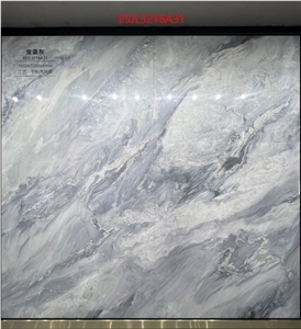 Sintered Stone Sapphire Blue Grey Polished Slab