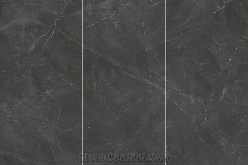 Sintered Stone The Century Dark Grey Polished Slab