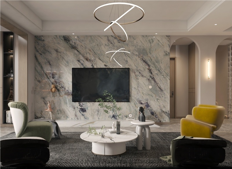 Stable Quality The Baroque Polished Sintered Stone Slab